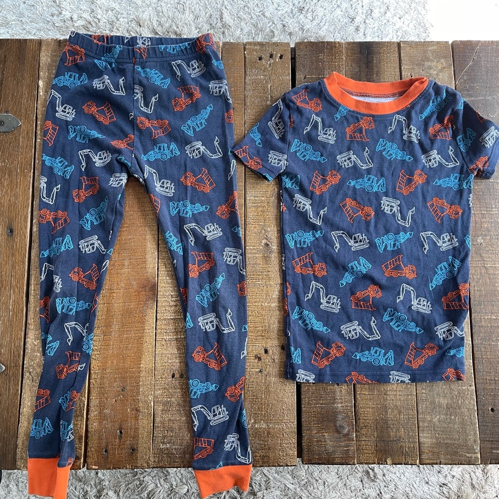 Kirkland Signature Kids Pajama Set - Navy and Orange